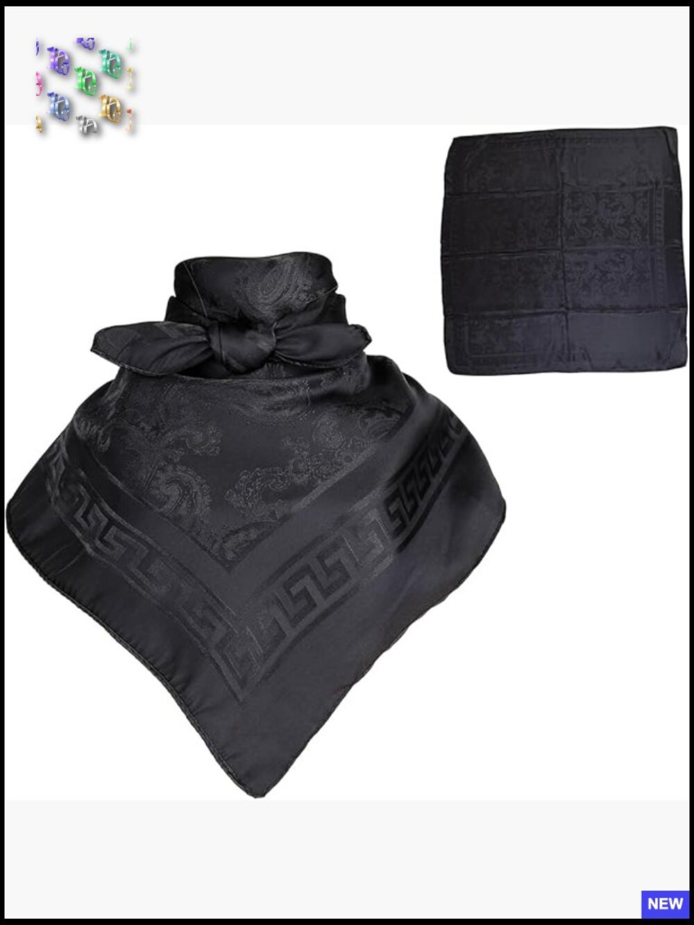 Oversized Square Jacquard Scarf Unisex Large Silk-Like Head Neck Wrap